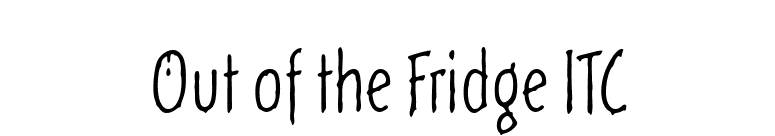 Out of the Fridge ITC font preview