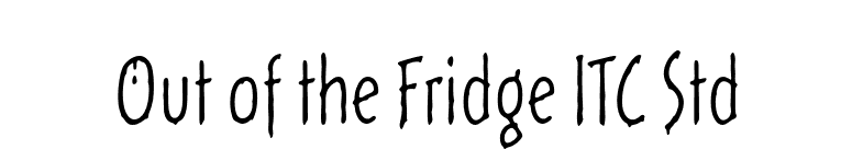 Out of the Fridge ITC Std font preview