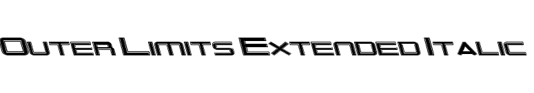 Outer Limits Extended Italic font preview