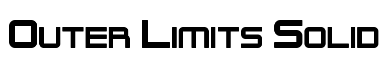 Outer Limits Solid font preview