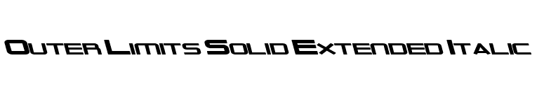 Outer Limits Solid Extended Italic font preview