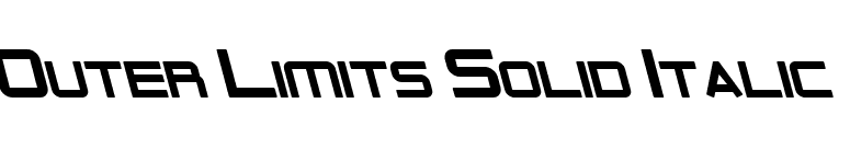 Outer Limits Solid Italic font preview