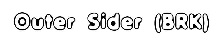 Outer Sider (BRK) font preview