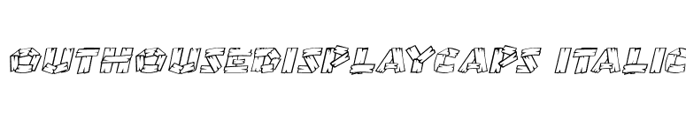 OutHouseDisplayCaps Italic font preview