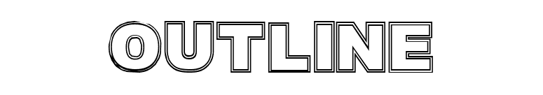 Outline font preview