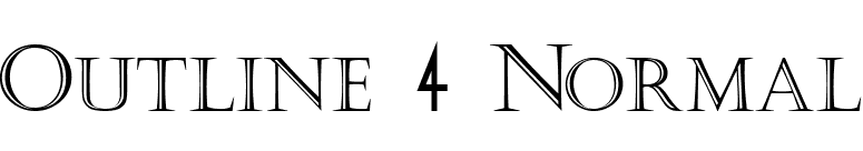 Outline 4 Normal font preview