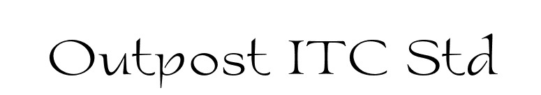 Outpost ITC Std font preview