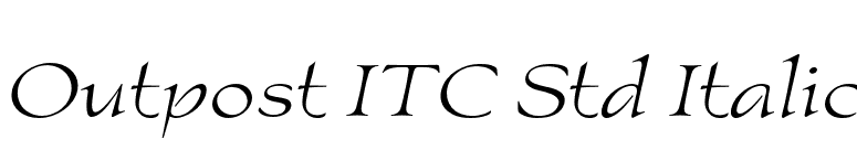 Outpost ITC Std Italic font preview