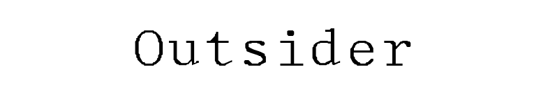 Outsider font preview
