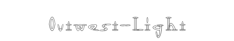 Outwest-Light font preview