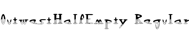 OutwestHalfEmpty Regular font preview