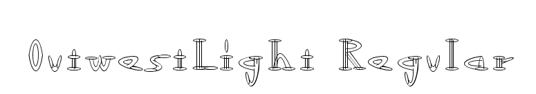 OutwestLight Regular font preview
