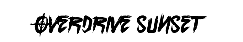 Overdrive Sunset font preview