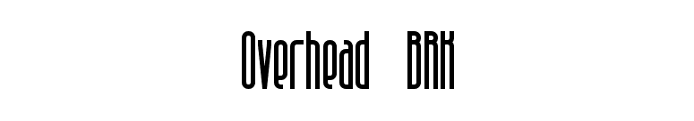 Overhead BRK font preview