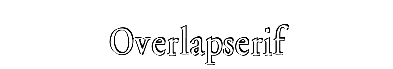 Overlapserif font preview