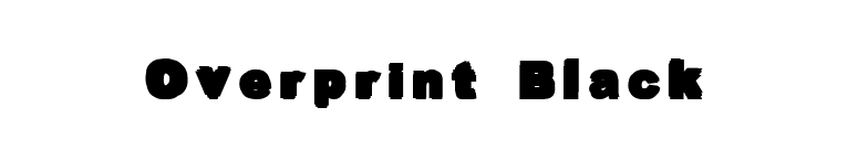 Overprint Black font preview