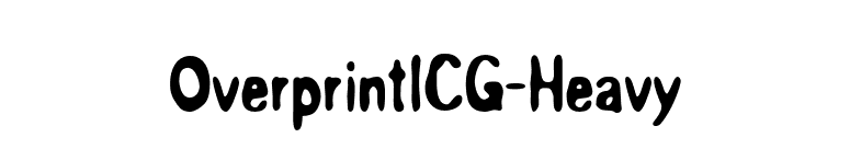 OverprintICG-Heavy font preview