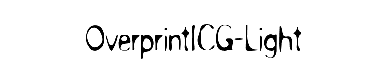 OverprintICG-Light font preview