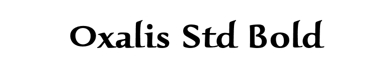 Oxalis Std Bold font preview