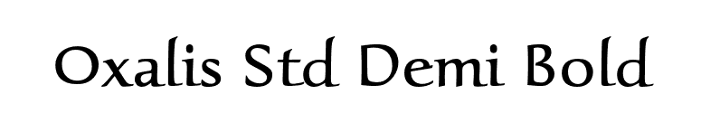 Oxalis Std Demi Bold font preview