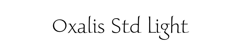 Oxalis Std Light font preview