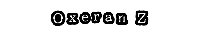 Oxeran Z font preview