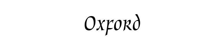 Oxford font preview