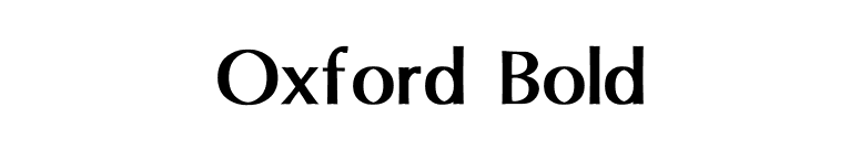 Oxford Bold font preview
