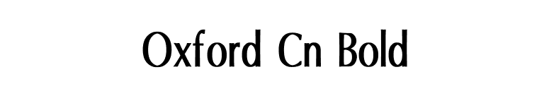 Oxford Cn Bold font preview