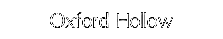 Oxford Hollow font preview