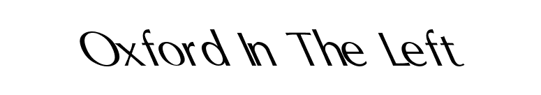 Oxford In The Left font preview