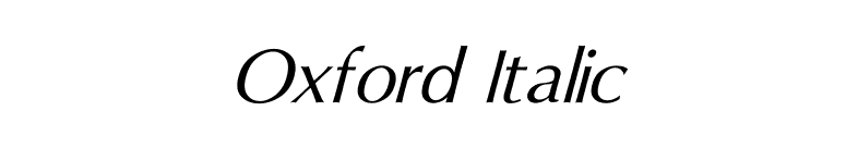 Oxford Italic font preview