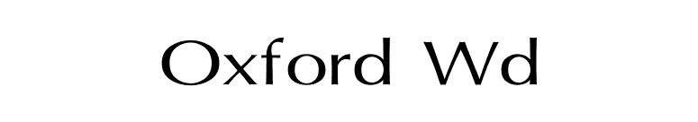 Oxford Wd font preview
