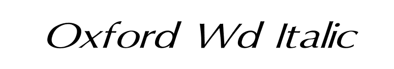 Oxford Wd Italic font preview