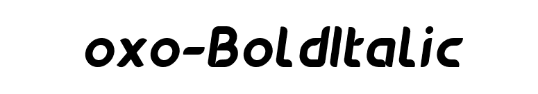 oxo-BoldItalic font preview