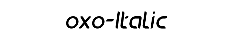 oxo-Italic font preview