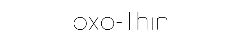 oxo-Thin font preview