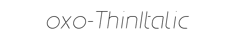 oxo-ThinItalic font preview