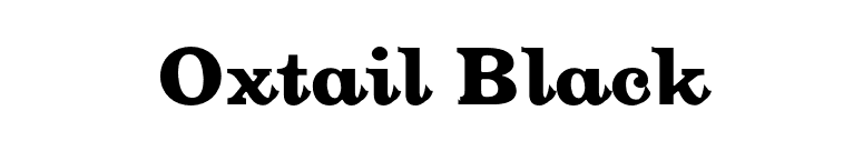 Oxtail Black font preview
