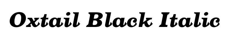 Oxtail Black Italic font preview