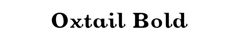 Oxtail Bold font preview