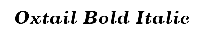 Oxtail Bold Italic font preview