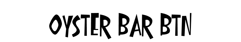 Oyster Bar BTN font preview