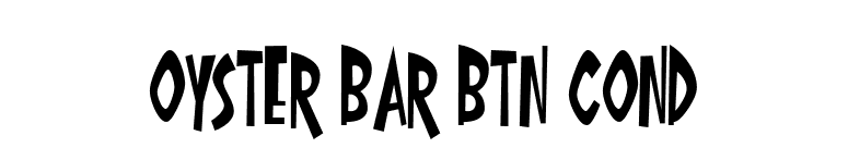 Oyster Bar BTN Cond font preview