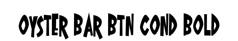 Oyster Bar BTN Cond Bold font preview
