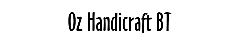 Oz Handicraft BT font preview