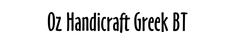 Oz Handicraft Greek BT font preview