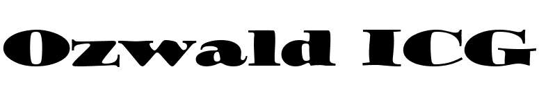 Ozwald ICG font preview