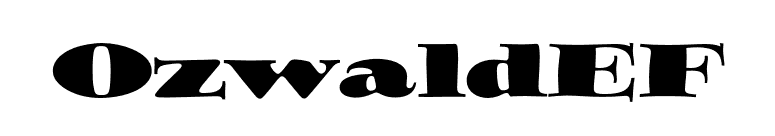 OzwaldEF font preview