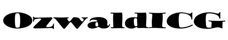 OzwaldICG font preview